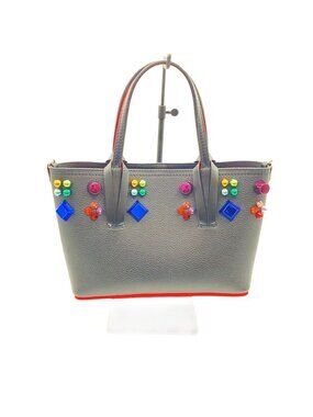 Christian Louboutin Cabata Studded Handbag Leather Black